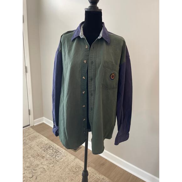 Vintage 90’s color block guess button up - Picture 1 of 8